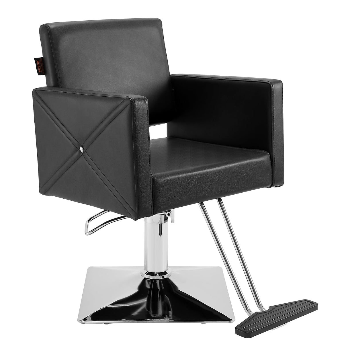 Vevor Salon Chair, 360° Swivel, Heavy Duty Hydraulic, Max Load 330 Lbs, Black For Hair Stylist