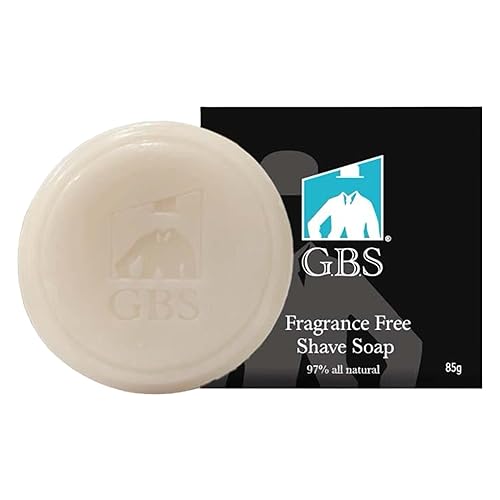 G.B.S 97% Natural Fragrance-Free Shave Soap Set With Shea Butter For Sensitive Skin