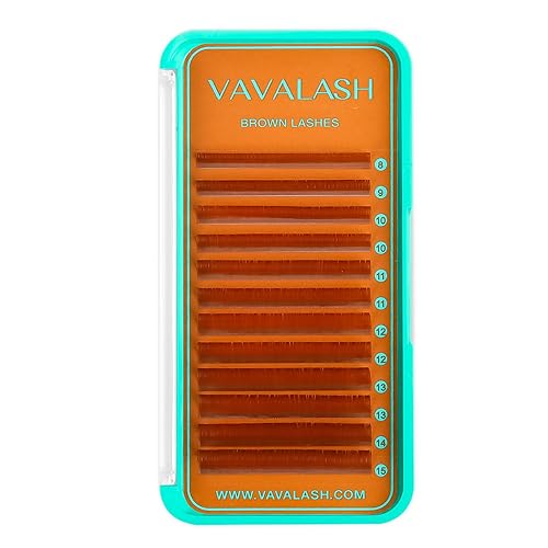 VAVALASH Light Brown Eyelash Extensions 0.03 0.05 0.07 C D Curl 8-