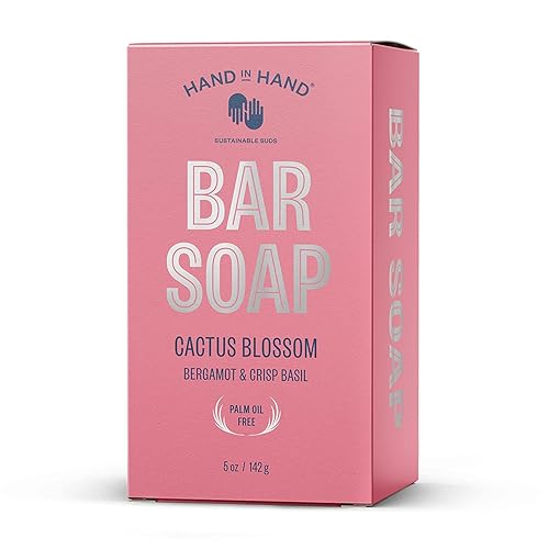 Hand In Hand Bergamot & Crisp Basil Cactus Blossom Soap Bar, 5 Oz - Natural Fragrance