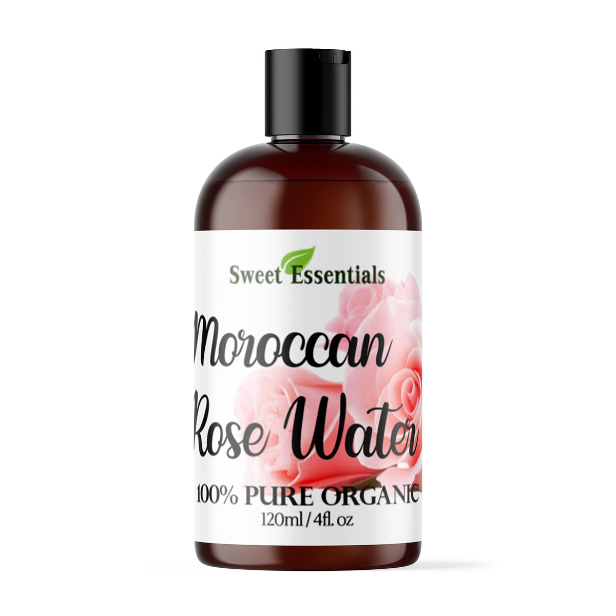 Sweet Essentials Premium Organic Moroccan Rose Water 4Oz - Pure, Hydrating, Food Grade