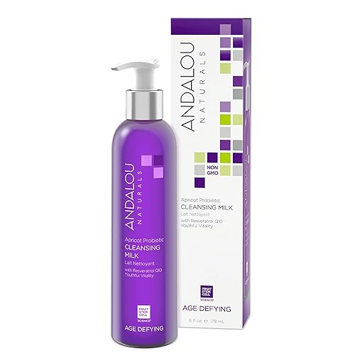 Andalou Naturals Probiotic Cleansing Milk, Hydrating Face Wash For Dry Skin, 6 Fl Oz