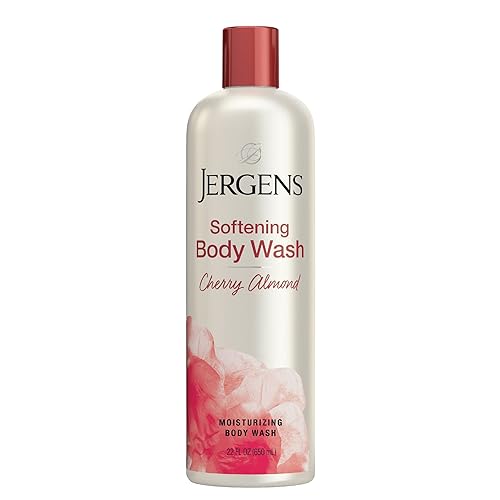 Jergens Cherry Almond Body Wash, Daily Moisturizing Cleanser, 22 Oz, Ph Balanced, Paraben Free