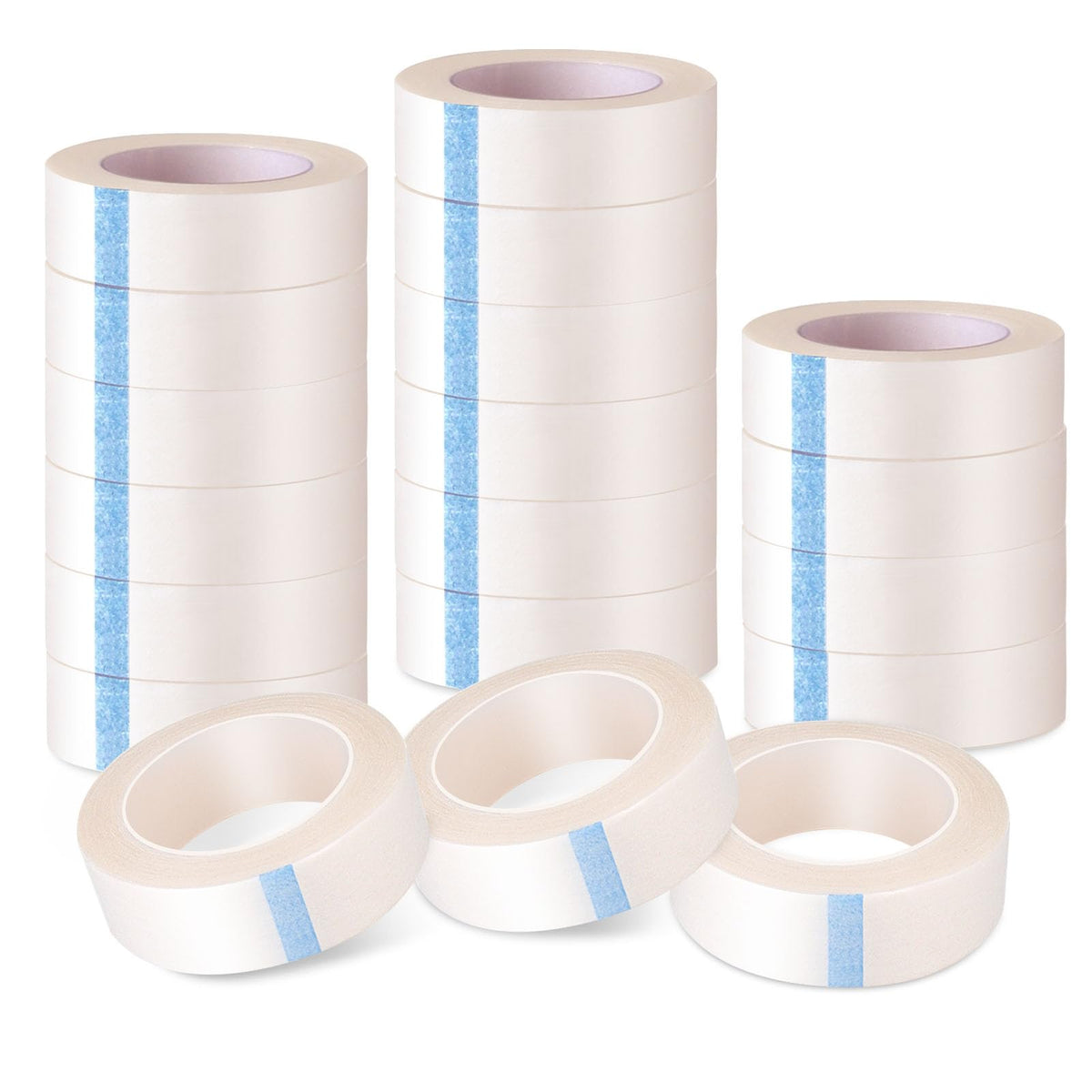 Anpunat 18 Rolls White Fabric Adhesive Lash Tape For Eyelash Extensions, 354'' Each Roll