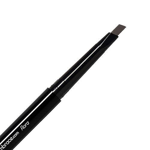 Eye Embrace Dark Brown-Gray Waterproof Eyebrow Pencil - Double-Ended With Spoolie Brush