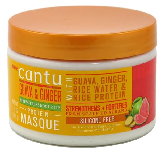 Cantu Guava & Ginger Protein Masque, 12 Fl Oz Jar, Pack Of 6 - Deep Conditioning Treatment