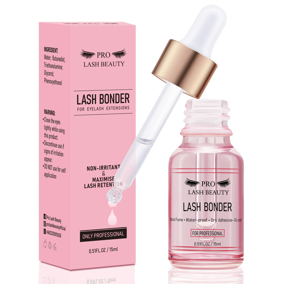 Pro Lashbeauty Lash Bonder - Super Bonder Glue Accelerator For Longer Retention, 15Ml