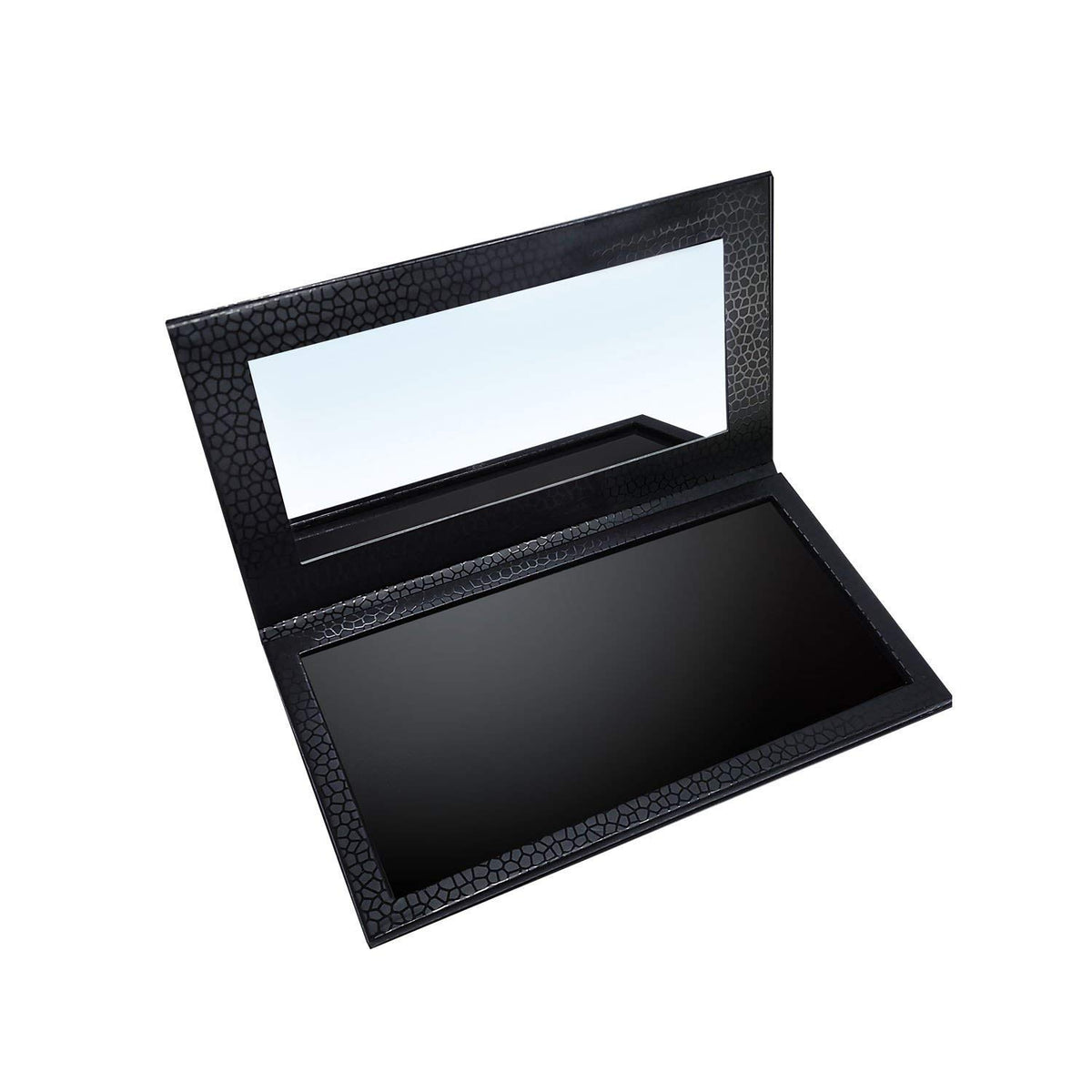 Allwon Magnetic Empty Eyeshadow Palette With Shatterproof Mirror - Black, 9.84X5.51X0.47 Inch