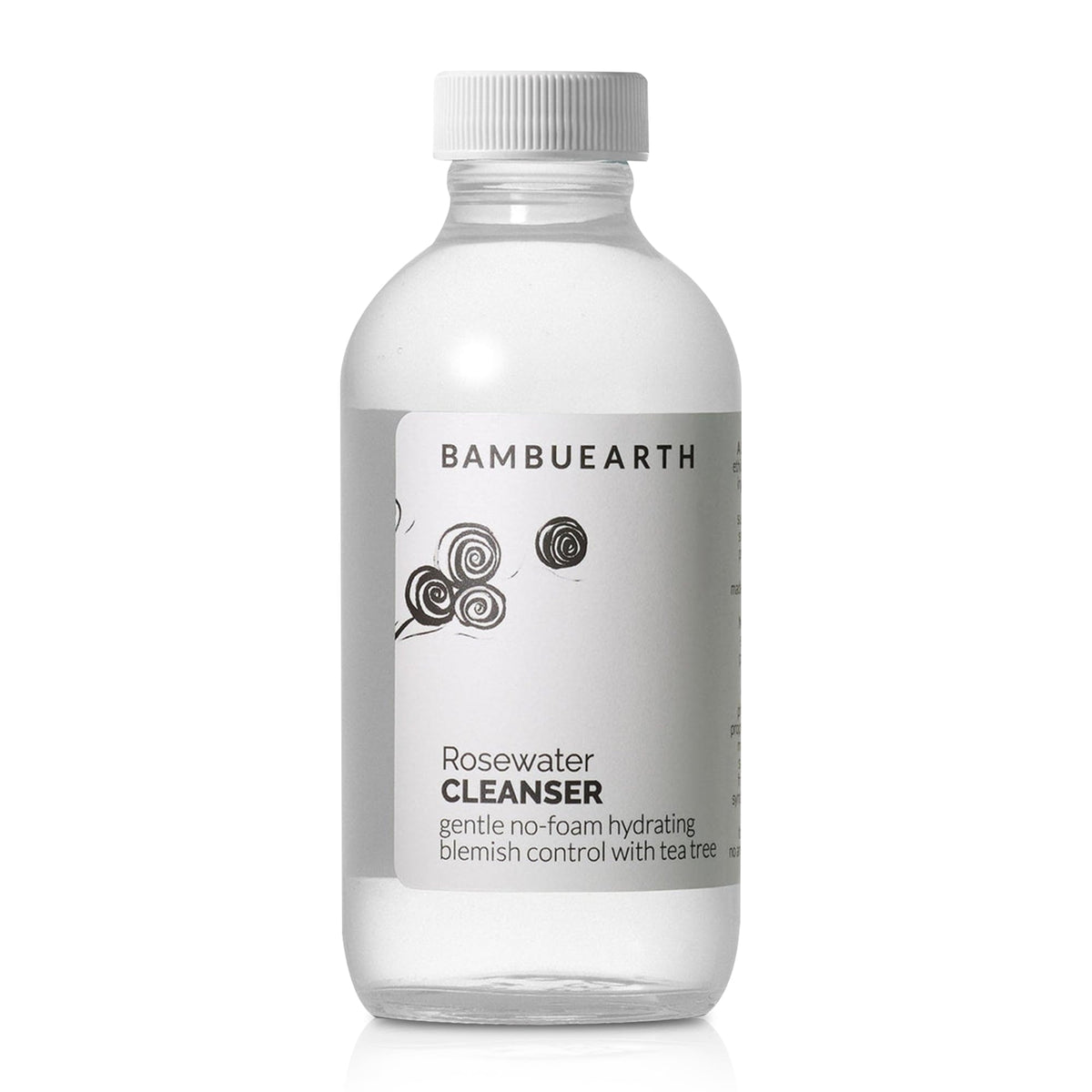 Bambuearth Rosewater Face Cleanser - Hydrating, Vegan, Alcohol-Free, 4 Oz