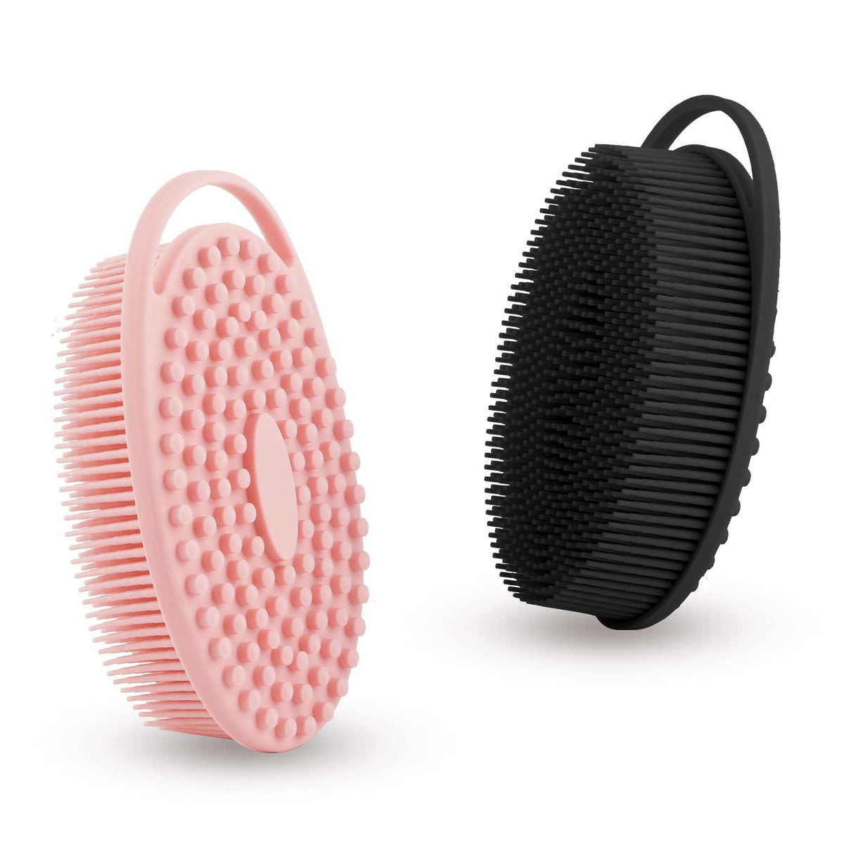 Bsofing Soft Silicone Body Scrubber 2 Pcs - Exfoliating Bath & Shampoo Brush For Sensitive Skin