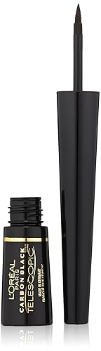 L'Oréal Paris Telescopic Precision Liquid Eyeliner, Carbon Black, 0.08 Fl. Oz., 1 Count