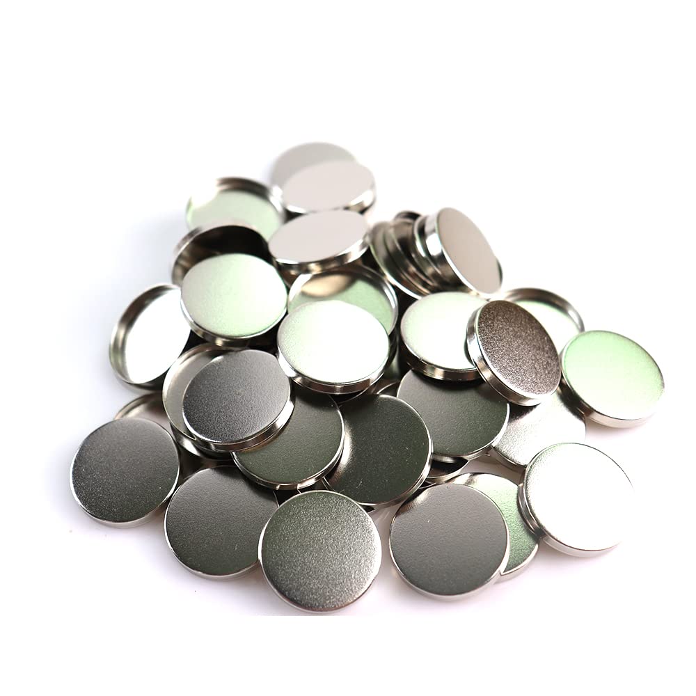 Szdym 50 Pcs Empty Round Metal Pans For Eyeshadow Makeup Palette - 26Mm Silver