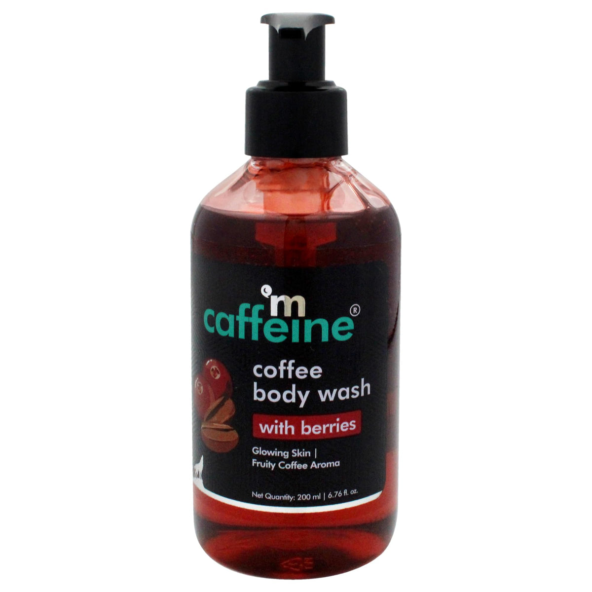 Mcaffeine Coffee Body Wash - Berries, Vit C & E, Sulphate Free, 200 Ml For Glowing Skin