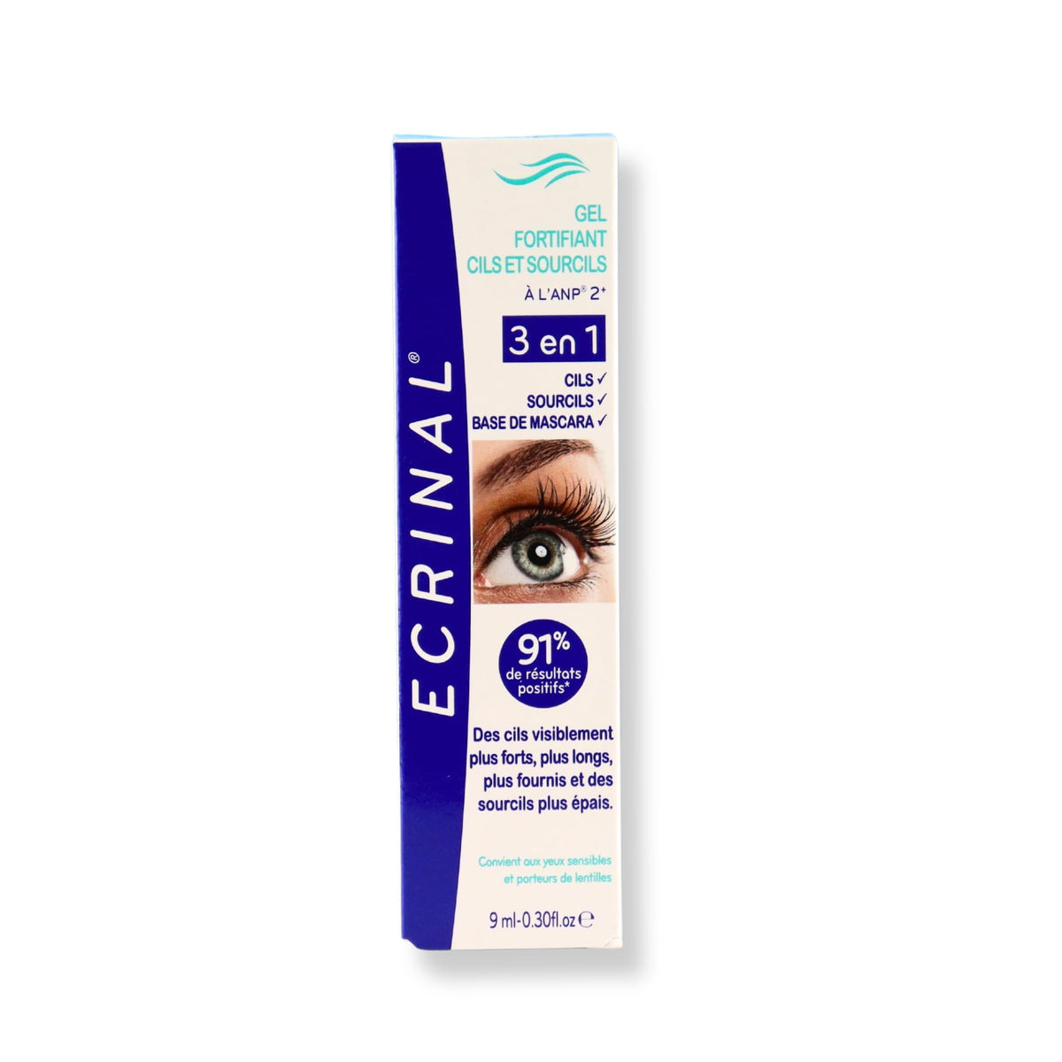 Ecrinal Anp2+ Strengthening Lash Gel - Eyelash & Eyebrow Serum For Fuller, 9Ml