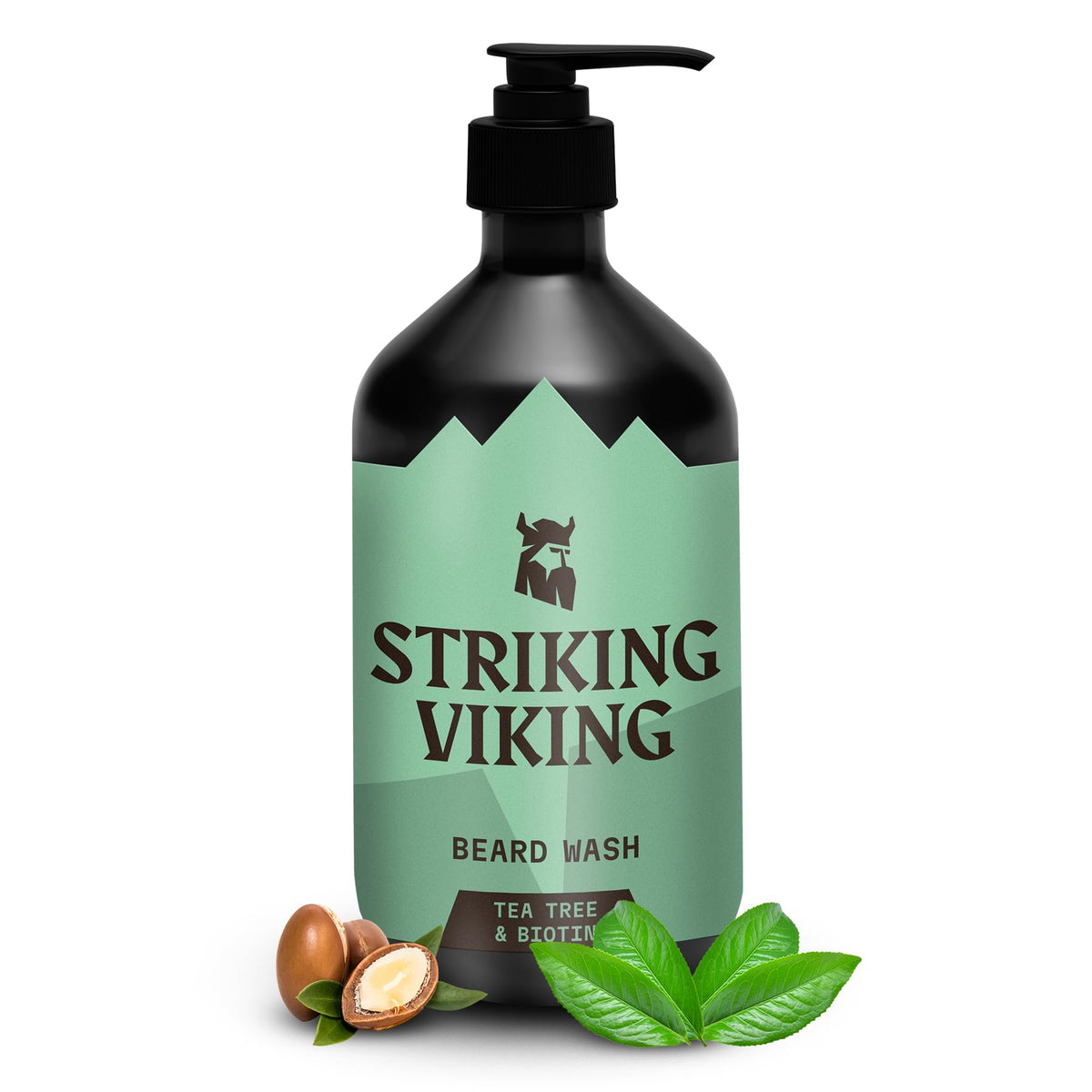 Striking Viking Beard Shampoo - Tea Tree, Biotin & Jojoba Oil, 17Oz, Sulfate & Paraben Free