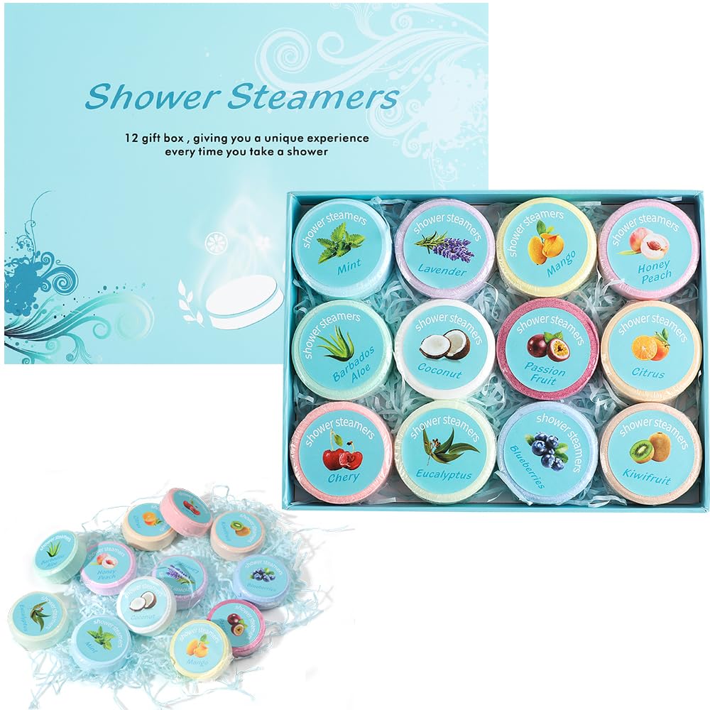 Six Foxes Shower Steamers - Essential Oil Aromatherapy, Stress Relief Gifts (12 Packs)