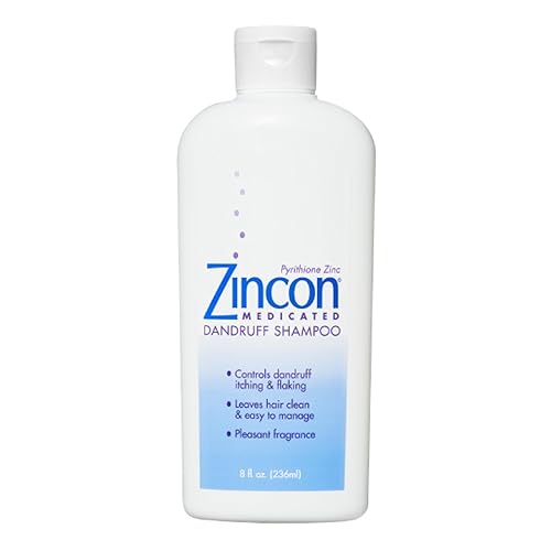 Zincon Dandruff Shampoo - Anti-Dandruff & Itchy Scalp Relief, 8 Fl Oz