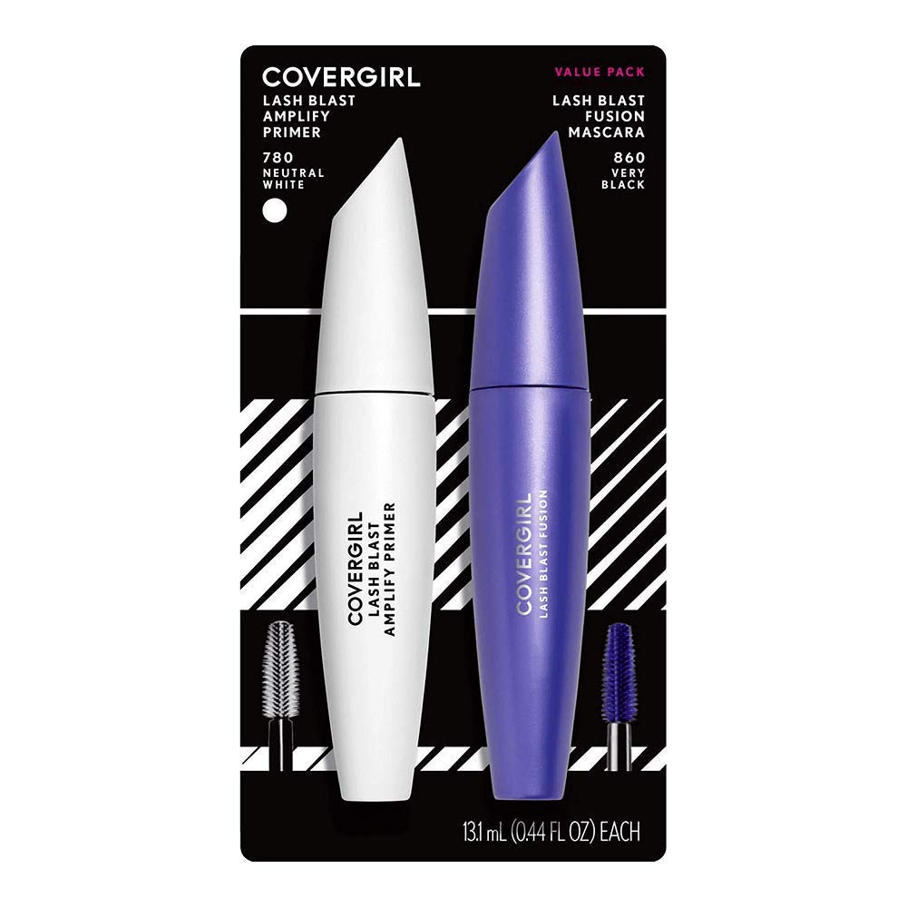 Covergirl Lash Blast Fusion Mascara & Amplify Primer Pack, Very Black, 0.44 Fl Oz