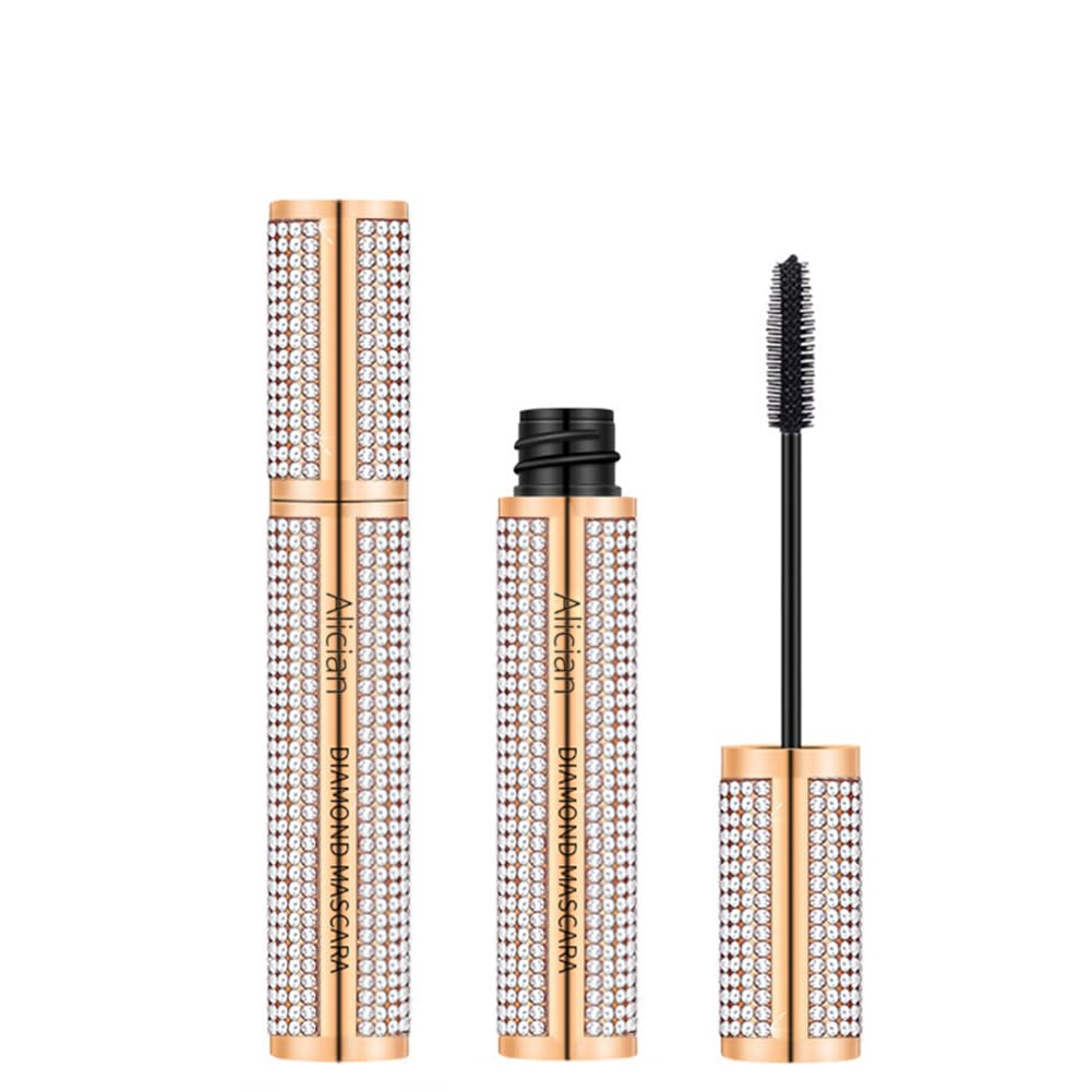 Alician Waterproof Diamond Mascara - Long Curling, Thickening, Smudge-Proof, Voluminous Eyelashes