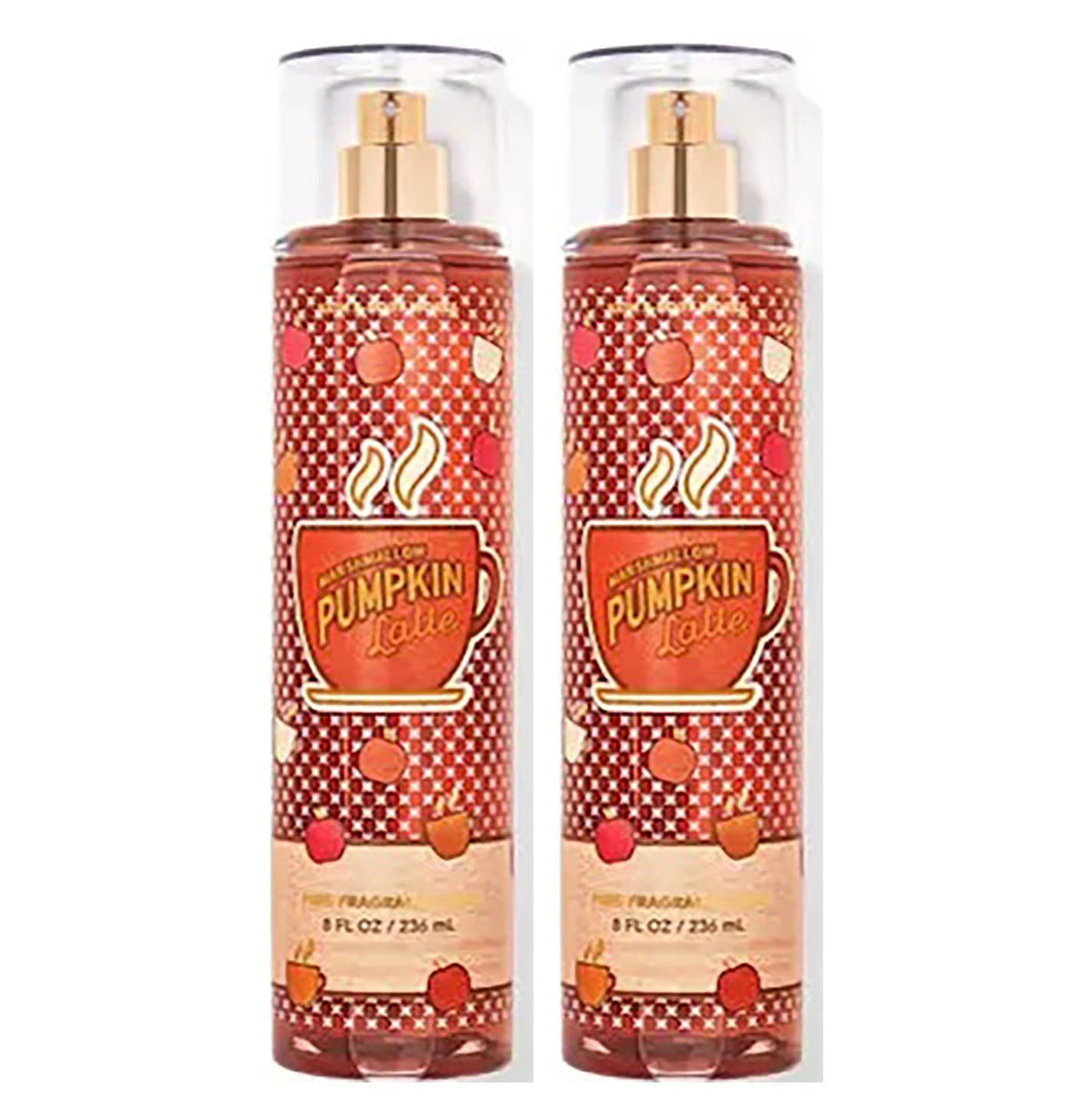 Bath & Body Works Marshmallow Pumpkin Latte Fine Fragrance Spray Set - 4Oz, Pack Of 2