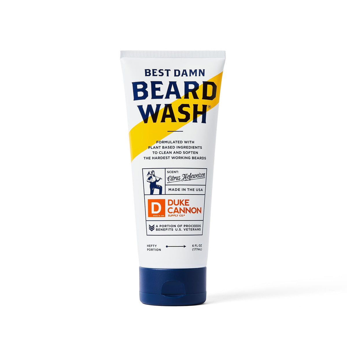 Duke Cannon Best Beard Wash, 6 Oz - Citrus Hefeweizen, Sulfate-Free & Paraben-Free