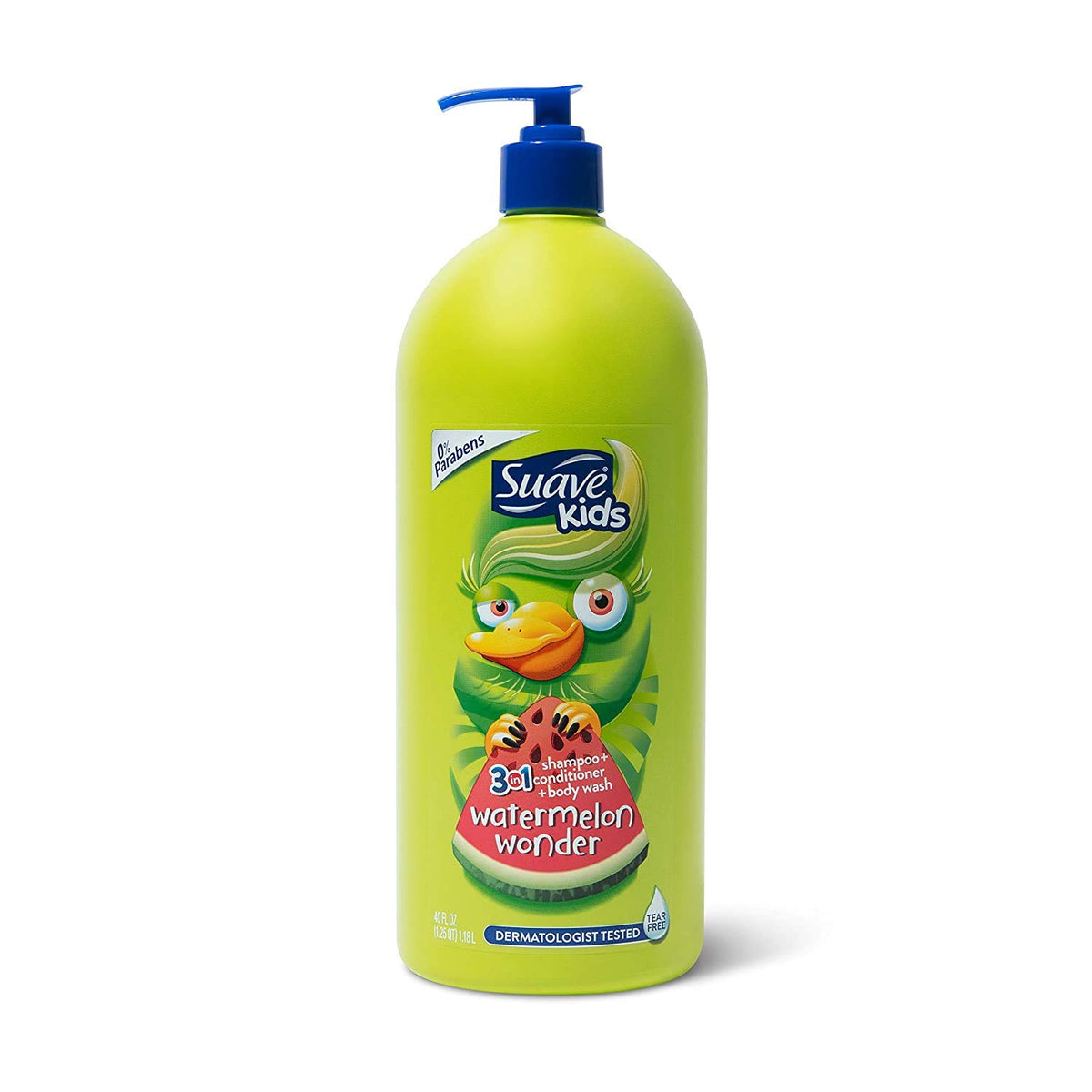 Suave Kids 3-In-1 Watermelon Wonder Shampoo, Conditioner & Body Wash, Tear-Free, 40 Fl Oz