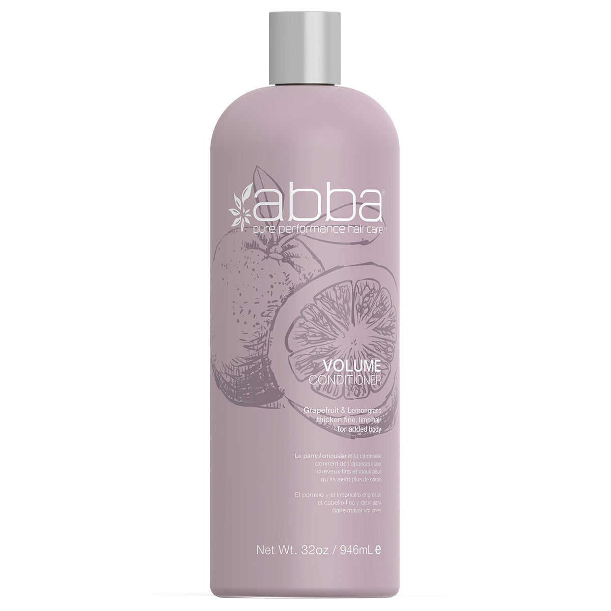 Abba Volume Conditioner, Grapefruit & Lemongrass, 32 Fl Oz - Nourishing Hair Care