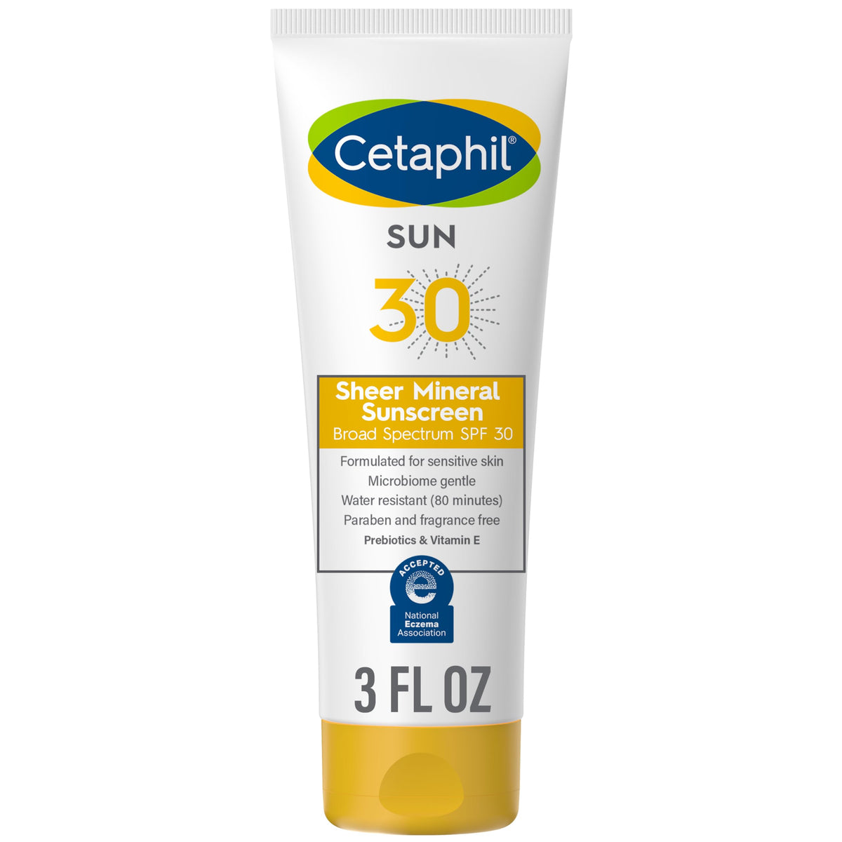 Cetaphil Sheer Mineral Sunscreen Lotion Spf 30, 3 Fl Oz, 100% Mineral For Sensitive Skin