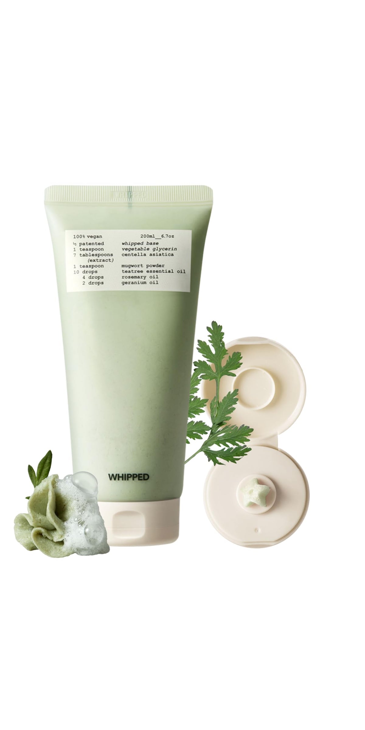 Whipped Semo Vegan Cleanser - Mugwort & Tea Tree For Oily Skin, 200Ml | Korean Skincare