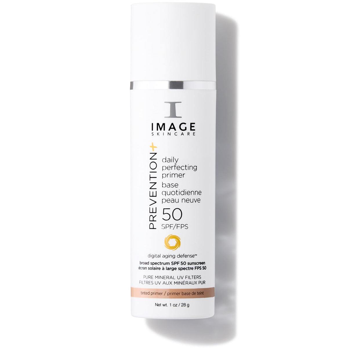 Image Skincare Daily Perfecting Primer Spf 50 - Tinted Zinc Oxide Sunscreen, 1 Oz