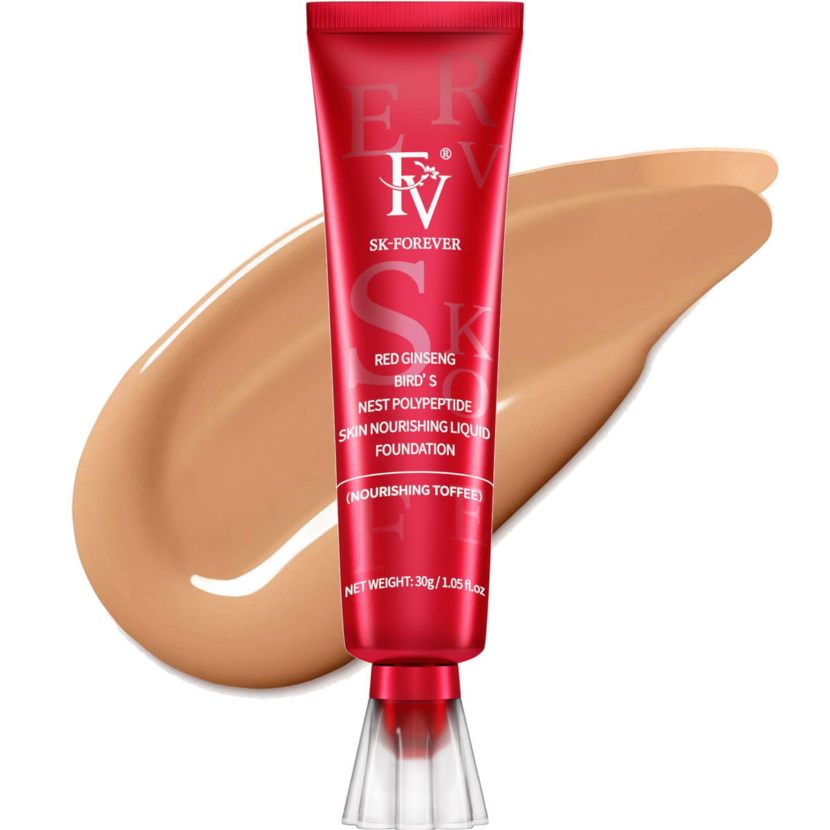 Fv Waterproof Liquid Foundation, Dewy Finish, Medium Coverage, Nourishing Toffee, 1.05 Fl Oz