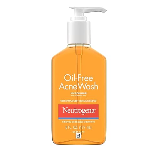 Neutrogena Oil-Free Acne Wash, 6 Fl Oz - Clear Skin Cleanser For Acne-Prone Skin