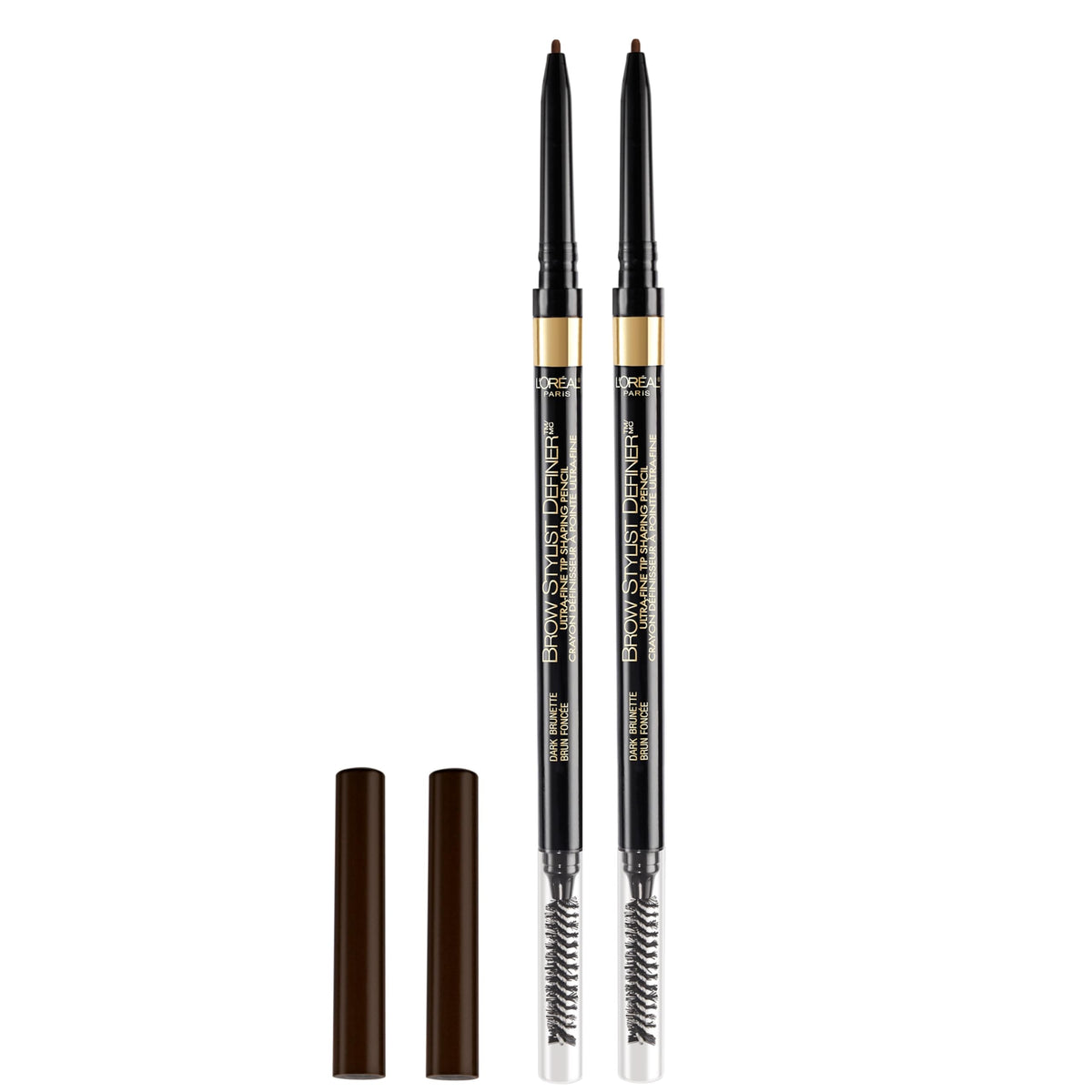 L'Oreal Paris Brow Stylist Definer Pencil, Waterproof, Fine Tip, Dark Brunette, 0.11 Oz, 2