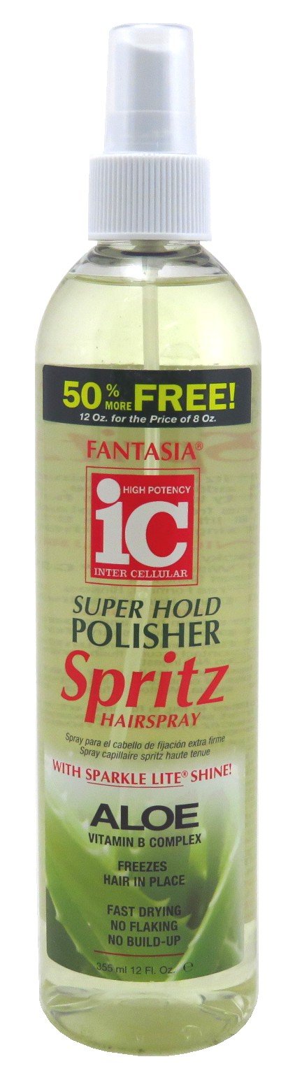 Fantasia Spritz Super-Hold Hair Spray, 12 Oz Pump (2 Pack) - Strong Hold, Clear Finish