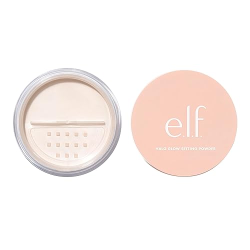 E.L.F. Halo Glow Soft Focus Setting Powder - Light Pink, Silky Finish, Smooths Pores & Lines, 0.