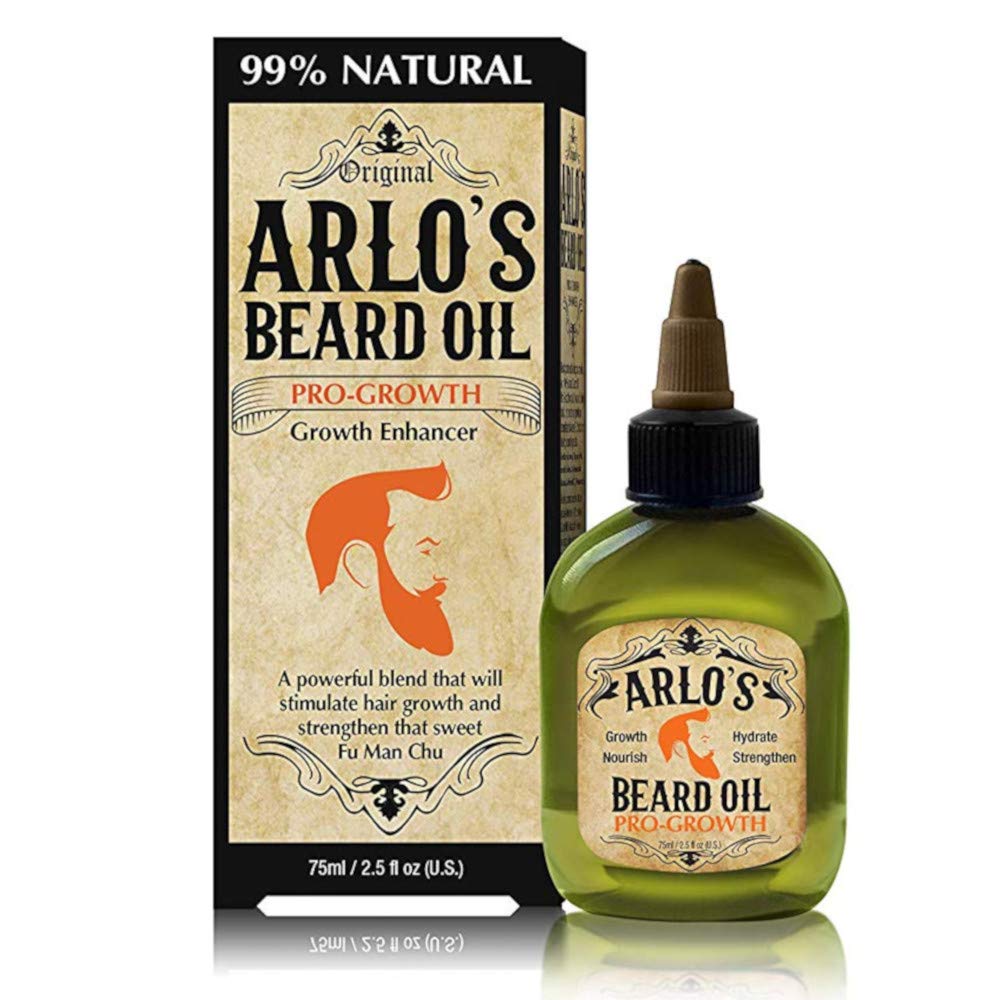 Arlo's 99% Natural Beard Oil - Pro-Growth Enhancer, 2.5 Fl Oz for Healthy Facial Hair