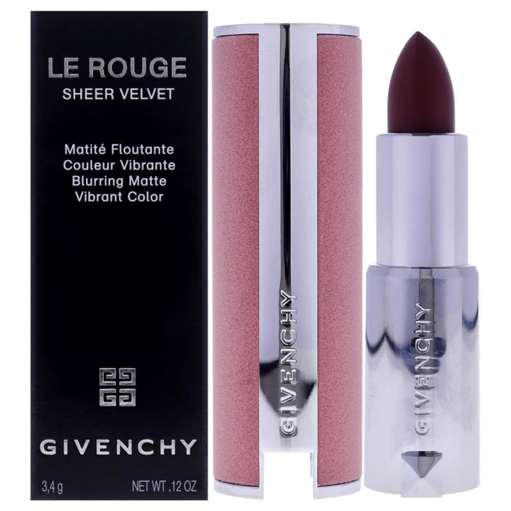 Givenchy Le Rouge Sheer Velvet Matte Lipstick - N17 Rouge Erable, 0.11 Oz, Cranberry