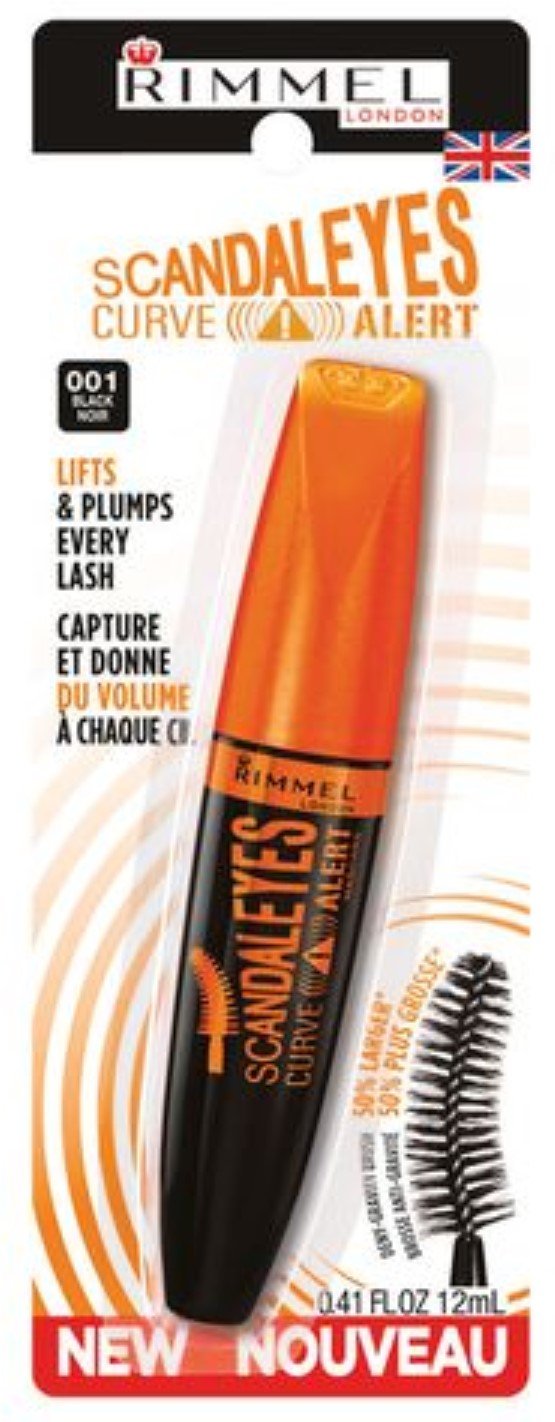 Rimmel Scandaleyes Curved Brush Mascara, Black - Pack Of 2, 0.41 Oz Total