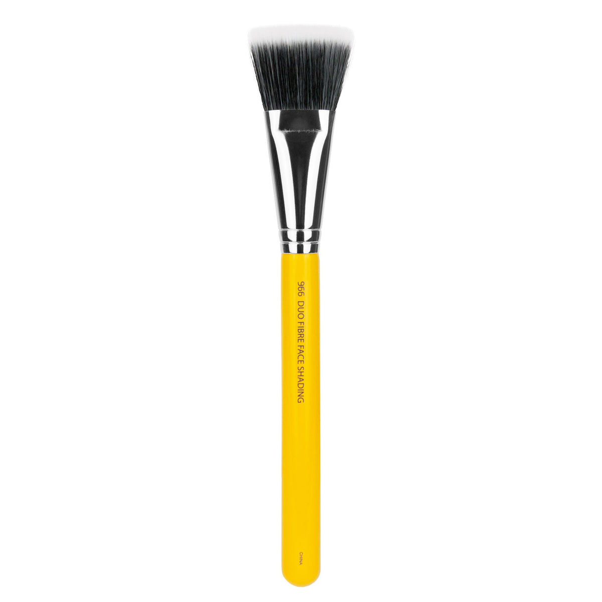 Bdellium Tools Duo Fibre Face Shading Brush - Yellow, Soft Synthetic Fibers For Blending & Contouring