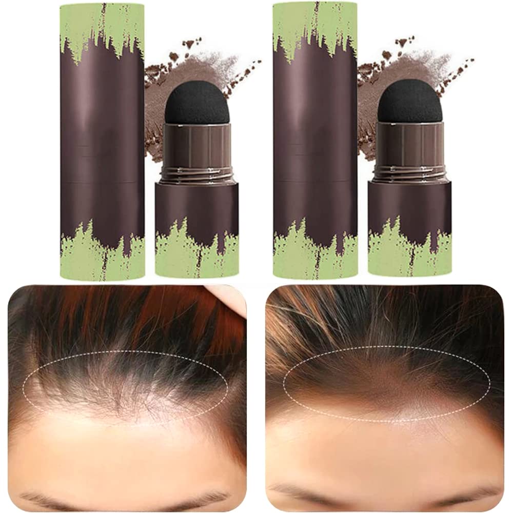 Tyemp Hairline Powder Stick - Dark Brown Hair Shadow Filler Pen For Root Touch Up, Waterproof