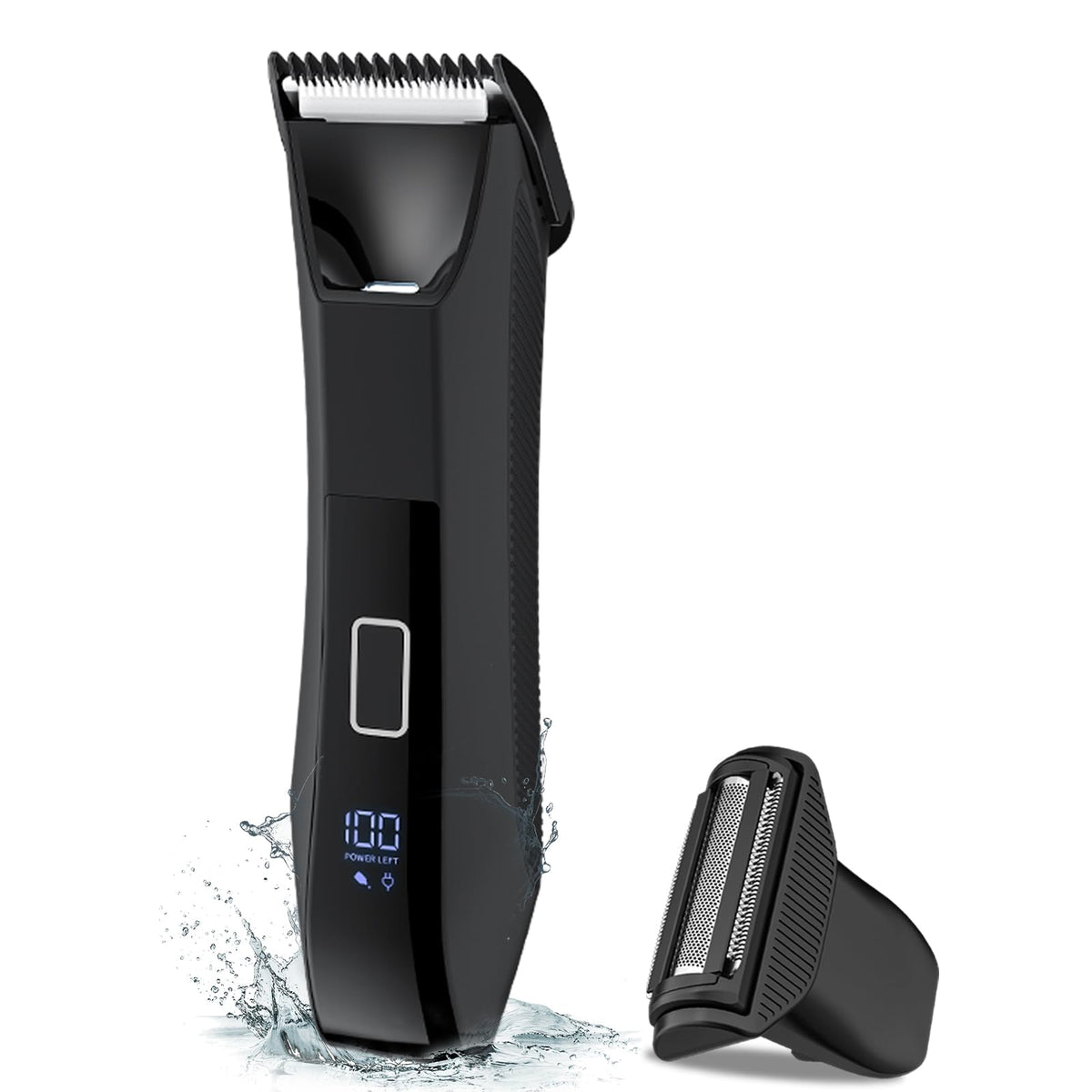 Zesuti 2-In-1 Waterproof Electric Trimmer For Men & Women, Led Display, Black