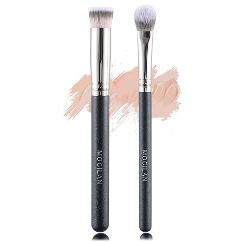 MOGILAN Professional Foundation Brush Set - Under Eye Concealer & Makeup Brushes for Flawless Finish