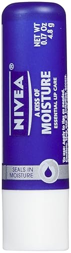 Nivea Kiss Of Moisture Lip Care, Clear Hydrating Balm, 0.17 Oz For Soft Lips