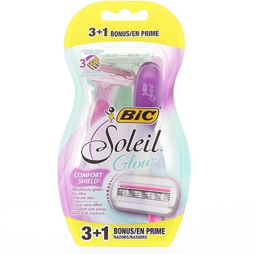 Bic Soleil Glow Women'S Razors, Pink, 3 Count (Pack Of 2) - Smooth Shaving Experience