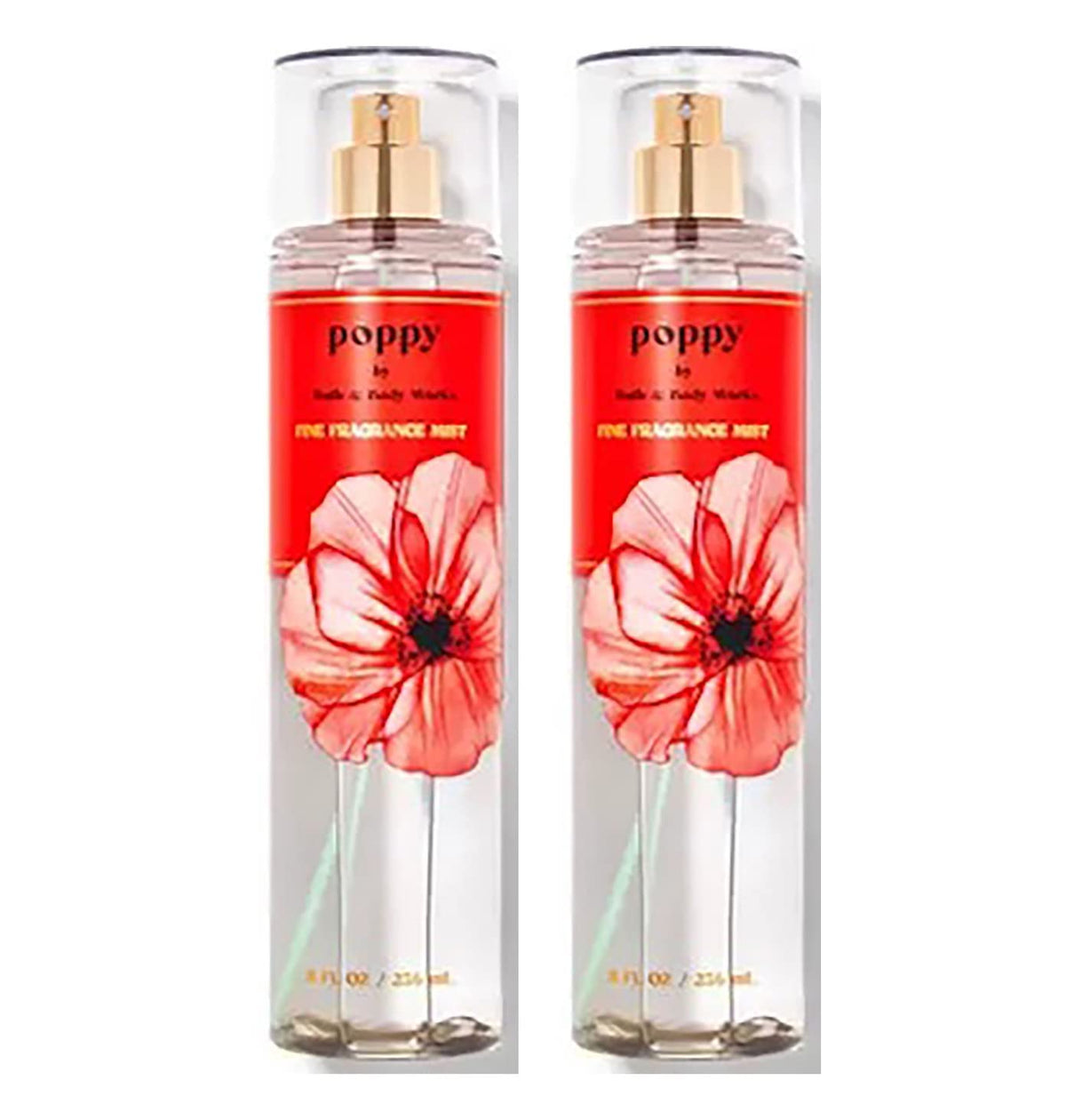 Bath & Body Works Poppy Fine Fragrance Mist Value Pack, 4 Ounce (2-Pack)