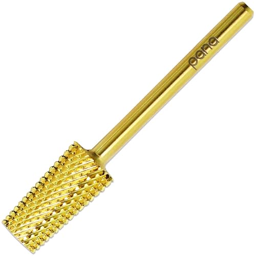 Beauticom Usa Gold Tapered Barrel Carbide Nail Drill Bit 3/32&quot; Shank - Medium Grit For Acrylic & Gel