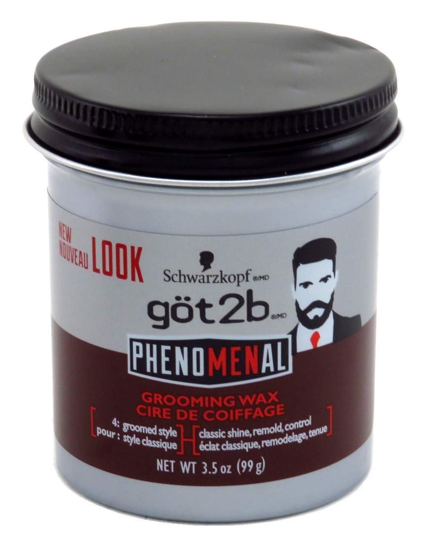 Got2B Phenomenal Grooming Wax, 3.5 Oz, 3 Pack - Strong Hold Hair Styling Wax For Men