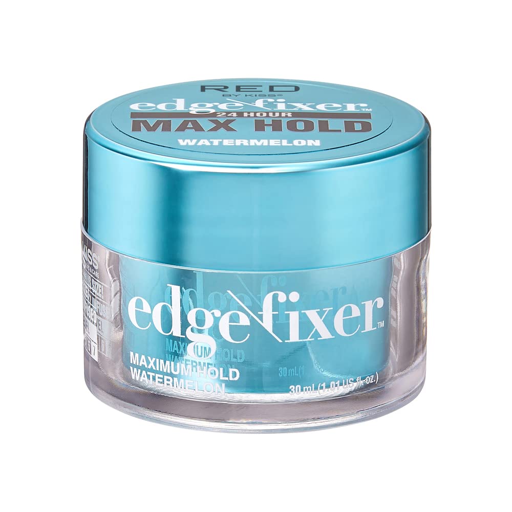 Red by Kiss Edge Fixer Hair Gel - 24 Hour Hold, No Flaking, Biotin Infused, 1.01 fl