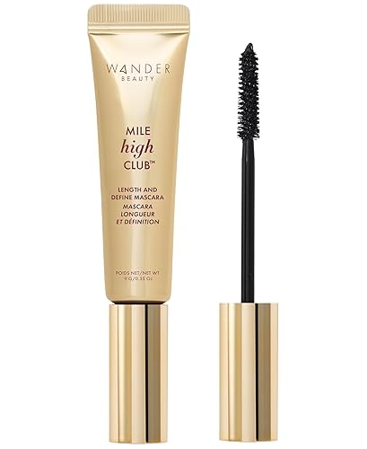 Wander Beauty Mile High Club Jet Black Mascara - Smudge-Proof, Lengthening, 0.35 oz