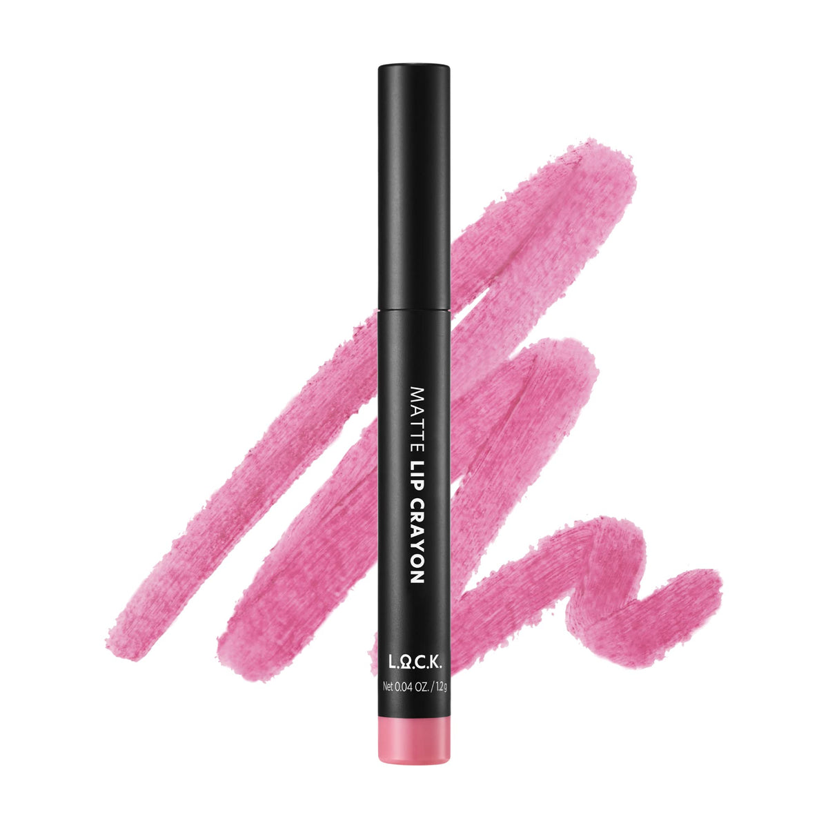 L.O.C.K. Matte Lip Crayon 04 Rosebay - Long Lasting Velvet Soft Matte Lipstick, 1 Count